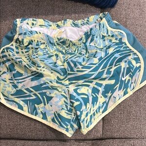 Teal and Yellow kids Athletic Shorts